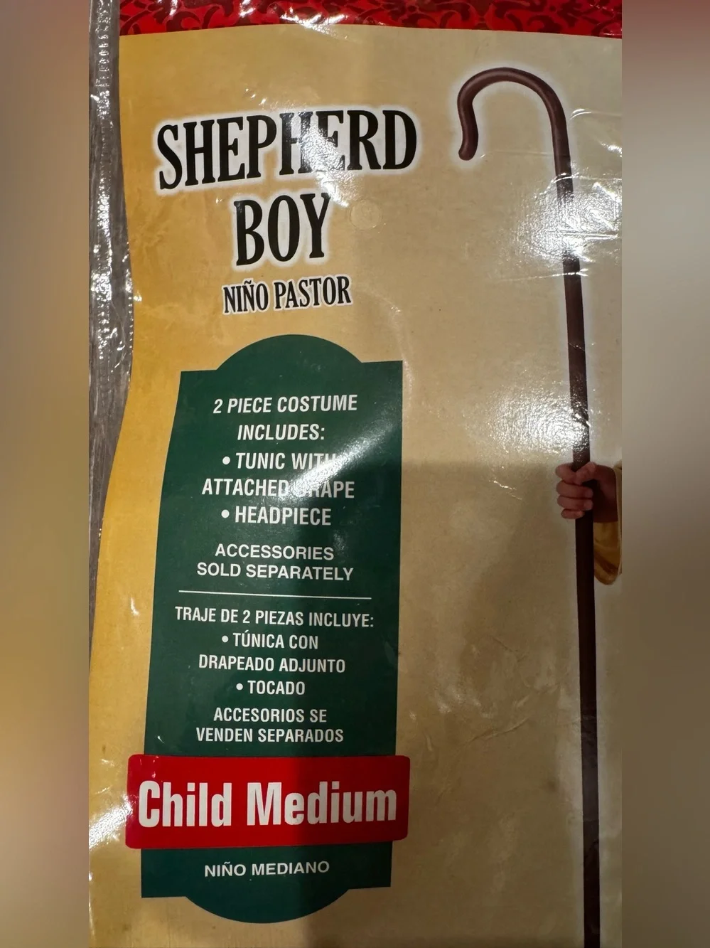 Shepherd Boy Costume. Size Medium